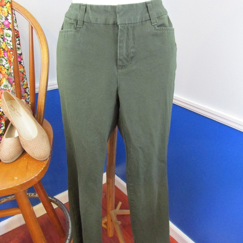 🌟Host Pick🌟 Casual Forest Green Flat Front Pants